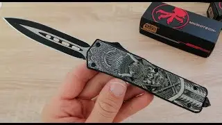 Microtech Warrior UTX 70 OTF Cutit automat knife Low Budget replica Push Dagger EDC