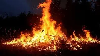 10 Hours Fireplace 🔥 with Rain Sounds | Deep Sleep, Insomnia Relief, Night Ambience