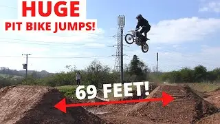 RIDING THE BIGGEST PITBIKE JUMPS IN THE UK WITH GRAEME IRWIN!