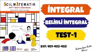 2022 ACİL MATEMATİK AYT | İNTEGRAL | BELİRSİZ İNTEGRAL TEST-1 | Syf: 390-391