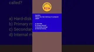 What is the main memory of a computer called? #quiz