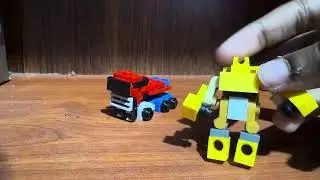 Mini Lego transformers Optimus prime and bumblebee