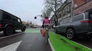 Bike Commuting to the Shops in Brookline