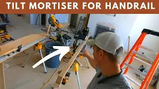 Using a Tilt Mortiser for Iron Balusters on Stair Handrail - Clean Installation with Square Mortises