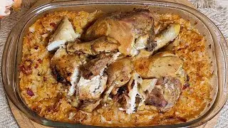 Podvarak Sa Pecenim Piletom | Sauerkraut With Roasted Chicken