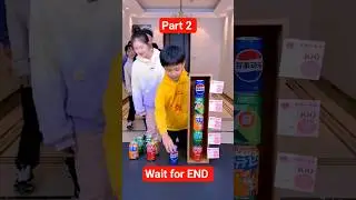 kid funny Family game of cold drink #funny #funtime