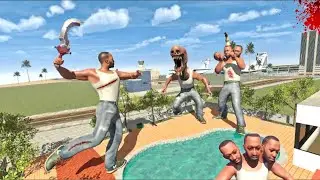 Franklin Fight Giant Monster Franklin in Indian Bike Driving 3D 🤯😲
