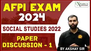AFPI 2024 Exam II SOCIAL STUDIES - 2022 || PAPER DISCUSSION - 1