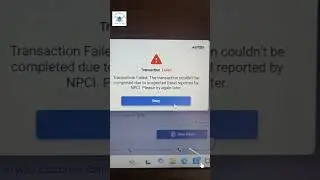 Transaction Failed: The transaction couldn't be completed due to suspected fraud reported by NPCI.