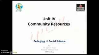 Community Resources, Pedagogy of Social science by  Dr.Jaymala Singh, Assistant Professor | B.Ed