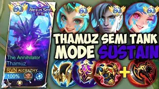 THAMUZ SOLO RANK MODE SEMI TANK LAWAN CICI ‼️GAMEPLAY TOP GLOBAL THAMUZ - MLBB