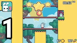 Yeah Bunny 2 - Gameplay Walkthrough Part 1 | Levels 0-5 (Android, iOS)