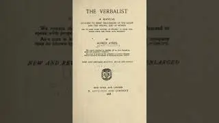 The Verbalist - Alfred Ayres | Full Audiobook 📚