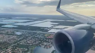 Delta Airlines Boeing 757-200 Engine View Landing KMIA Miami