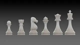 Modern Chess Set and Board Piece Rotation