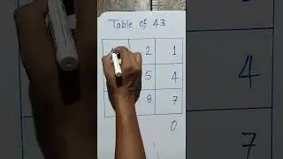 table of 43 | table trick of 43 with trick #shorts #maths #tricks #table #trending