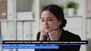 100% Free 2 Days Online Export Training & Live Online Doubts Session