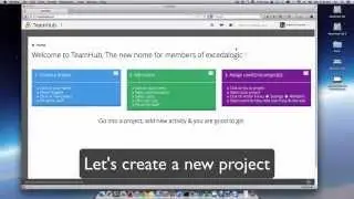 How to create new project with TeamHub
