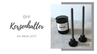 DIY Kerzenhalter aus Modelliermasse und Holzringen