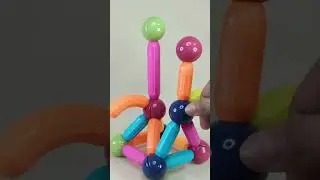 Assembling Magnetic Toys MS 10 #shorts #playing #magnet #magnetics #sticks #balls #toys