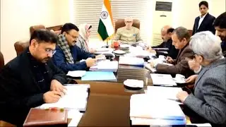J&K CM Omar Abdullah chairs cabinet meeting at Civil Secretariat in Jammu