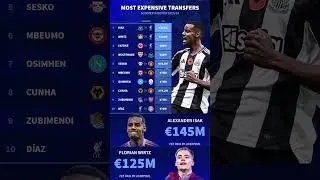 💰 The top 10 biggest transfers of the 2025/26 summer window! #Liverpool #ManUtd #Arsenal #FCBayern