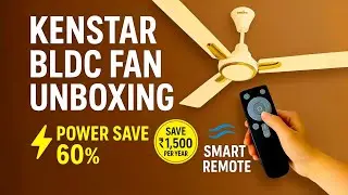 Распаковка вентилятора Kenstar BLDC 🔥Экономия энергии 60% ⚡ Умный пульт ДУ 💨 #bldcfan