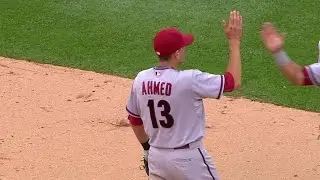 ARI@COL: Ahmed makes a great throw to nab Arenado