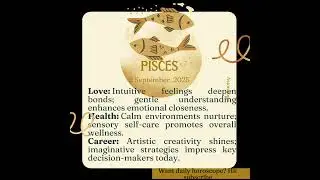 Astrology Zodiac Sign Pisces 8 September 2025 #september2025astrology #astrology #astrology2025