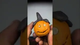 Clay Pumpkin Witch 🎃 | Halloween DIY Clay Art for Kids | Fun Craft Idea #halloween #pumpkin #clayart