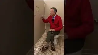 Mr. Rogers shows bathroom stall art with kindness