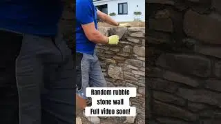 Laying stone #stonework #masonry work #construction