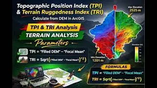 Topographic Position Index (TPI) & Terrain Ruggedness Index (TRI) in ArcGIS | Step by Step