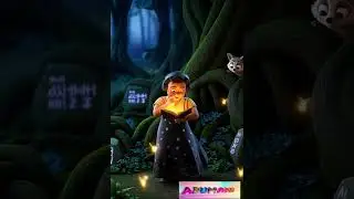 girl wit book in forest \#FantasyAnimation #3DArt #MagicalForest #EnchantedWorld #AnimatedShort