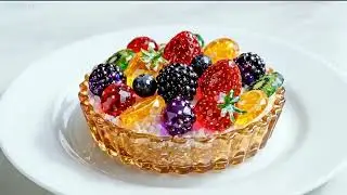 &ldquo;Can&rsquo;t Stop Watching This GLASS Fruit TART🍓🥝🍊