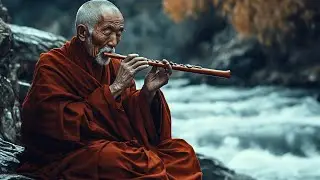 Sacred Tibetan Flute Music | Meditative River Sounds for Tranquility and Soulful Reflection