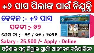 12th Pass Govt Jobs 2021 ! Odisha Job Updates 2021 ! Salary : 25,500 /- ! 12th Pass Job ! Odisha Job