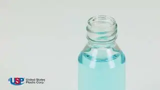 1 oz Clear PET Modern Round Bottle with 20/410 Neck | U.S. Plastic Corporation&reg;