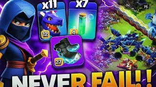 TH17 NEW ATTACK STRATEGY! Dragon With Invisible Spell: CLASH OF CLANS