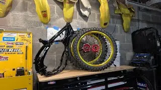 Suzuki RM250 Build | Frame Rims & Tires | HF CENTRAL PNEUMATIC Powder Coat Gun Overview