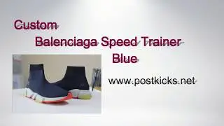 Custom Balenciaga Speed Trainer Blue@postkicks.net