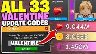 All 33 Valentine Chikara Boost Codes In Anime Fighting Simulator Endless