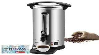 VEVOR Commercial Coffee Urn 110 Cups Stainless Steel Large Coffee Dispenser 1500W