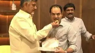 CM Naidu distributes sweets after AP Assembly passes Kapu reservation bill
