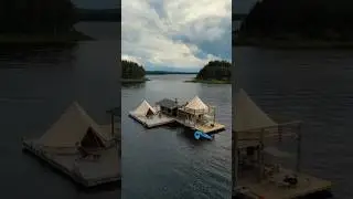 Lake Dreams: Unveiling the Magic of the Floating Safari Camp #uniquehotels #uniquestay #glamping