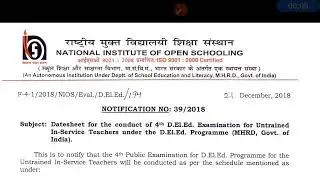 NIOS d.El.Ed big updated aannunce datesheet