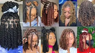 Latest Kinky Twist Hairstyles for Black Women||Stylish Twist Braids Styles for Ladies 2025