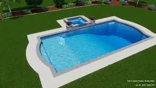 Oscar' new pool and raised spa with fire bowls