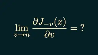 Limit of derivative of J₋ᵥ(x) with respect to v as v approaches n