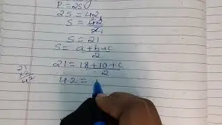 Find the area of a triangle two sides of which are 18 cm and 10 cm and the perimeter is 42 cm.